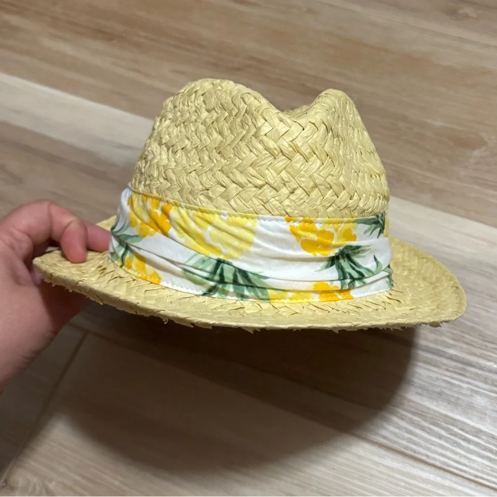 Janie and Jack pineapple straw hat